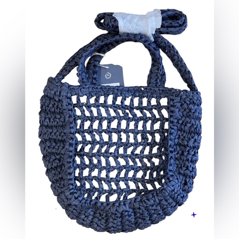 NWT Universal thread Navy Blue Crochet Tote Bag - Picture 4 of 4